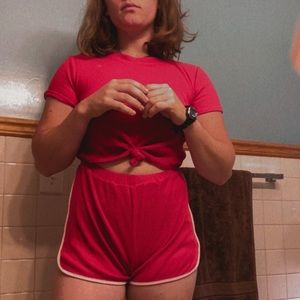 Super cute red romper